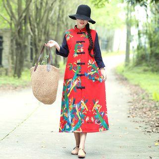 Floral Long Vest