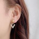 Alloy Star Rhinestone V Dangle Earring De2099 - Gold - One Size