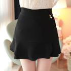 Inset Shorts Layered-ruffle Miniskirt