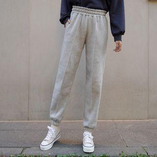 Pintuck Napped Jogger Pants