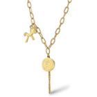 Horse Pendant Chain Necklace Gold - One Size