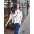 Inset Striped Top Cotton Shirt