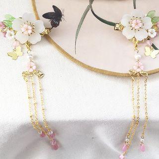 Floral Tiara / Floral Hair Clip / Set