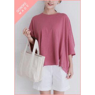 Drop-shoulder Oversized Cotton T-shirt
