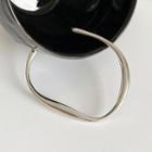 Irregular Alloy Open Bangle 1 Pc - S169 - Silver - One Size