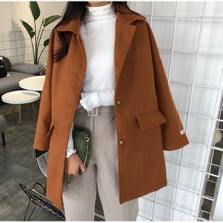 Medium Long Long-sleeve Jacket Caramel - One Size