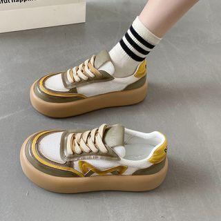 Cat Print Platform Sneakers