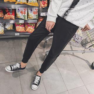 Faux-leather Sweatpants