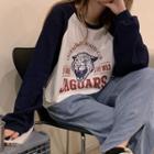 Tiger Print Long-sleeve Raglan T-shirt