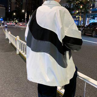 Color Block Oversized Jacket