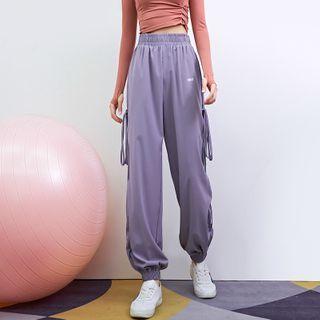 Drawstring High-waist Sweatpants