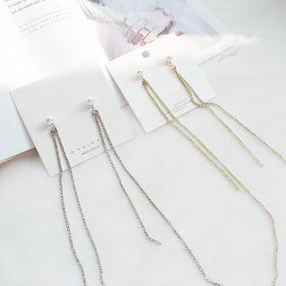 Faux Pearl One-piece Earrings