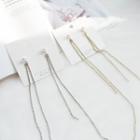 Faux Pearl One-piece Earrings