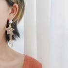 Non-matching Star Drop Earring 1 Pair - As Shown In Figure - One Size