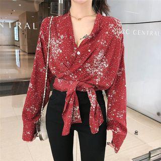Vintage V-neck Chiffon Blouse