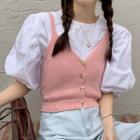 Puff Short-sleeve Top / Camisole Top