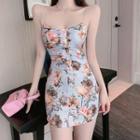 Floral Print Spaghetti-strap-dress