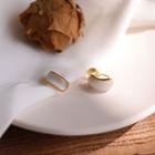 Cat Eye Stone Clip-on Earring 1 Pair - Clip On Earring - Gold & White - One Size
