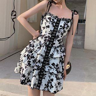Spaghetti Strap Hook And Eye A-line Dress