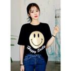 Smiley Elbow-sleeve T-shirt