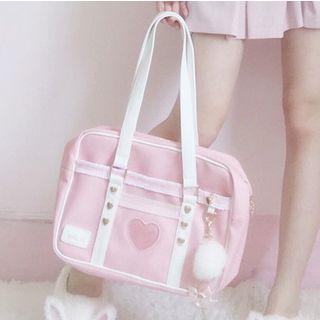 Sweetheart Pompom Charm Shoulder Bag