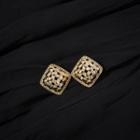 Geometric Stud Earring 1 Pair - Yer396 - Gold - One Size