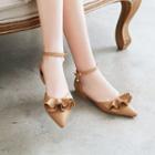 Scallop Accent Ankle Strap Flats