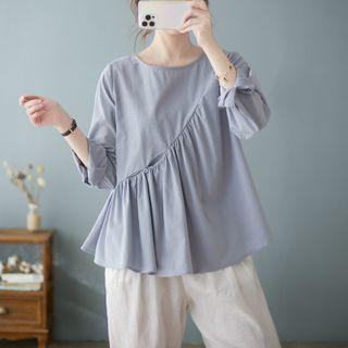 Shirred Panel Blouse (various Designs)