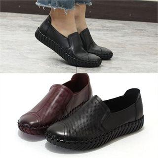 Genuine Leather Textured Loafers