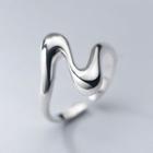 Wavy Sterling Silver Ring Silver - One Size