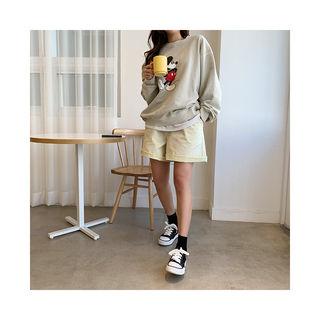 Zip-fly Wide-leg Shorts