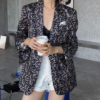 Floral Single-breasted Blazer