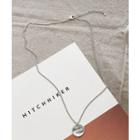 Letter Pendant Necklace Silver - One Size