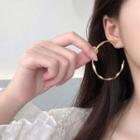 Alloy Twisted Open Hoop Earring 1 Pair - One Size