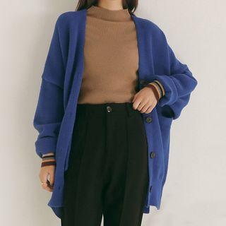 V-neck Knit Long Cardigan