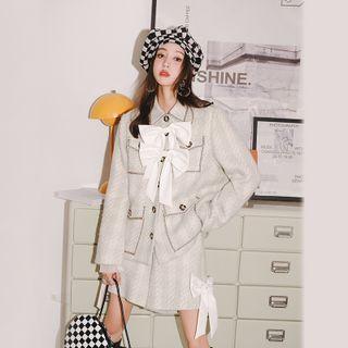 Bow Single-breasted Jacket / Wide-leg Shorts
