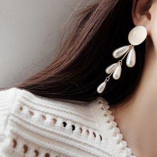 Faux Pearl Droplet Dangle Earring