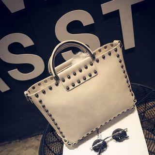 Studded Two Way Tote Bag