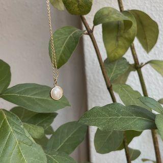 Pearly Pendant Chain Necklace Gold - One Size