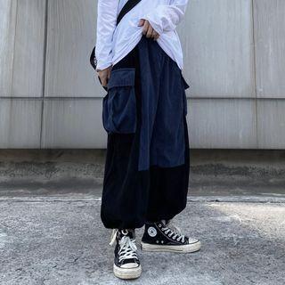 Paneled Cargo Baggy Pants