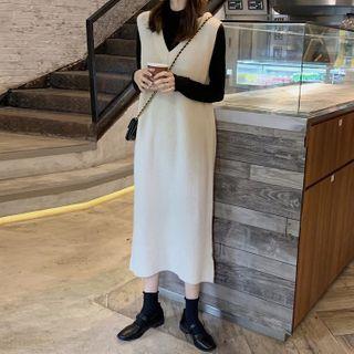 Turtleneck Top / Knit Midi Dress