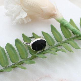 Gemstone Ring Black - One Size
