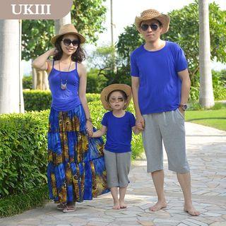 Family Printed Panel Sundress