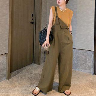 Crew Neck Tank Top / Wide Leg Jumper Pants