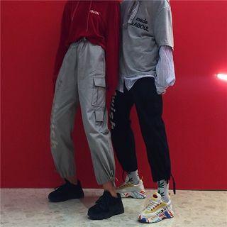 Reflexive Letter Jogger Pants