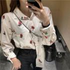 Flower Print Shirt Floral - One Size