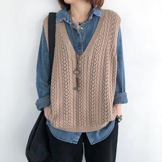 Eyelet Sweater Vest