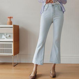 Distressed Summer Boot-cut Jeans