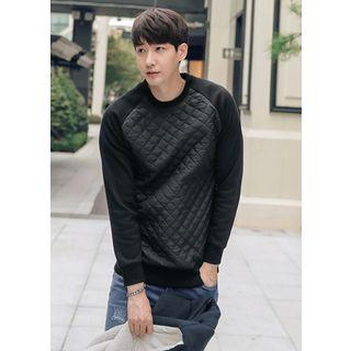 Round-neck Quilt-panel Sweatshirt