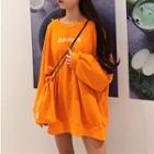 Set: Lettering Long Sweatshirt + Pouch